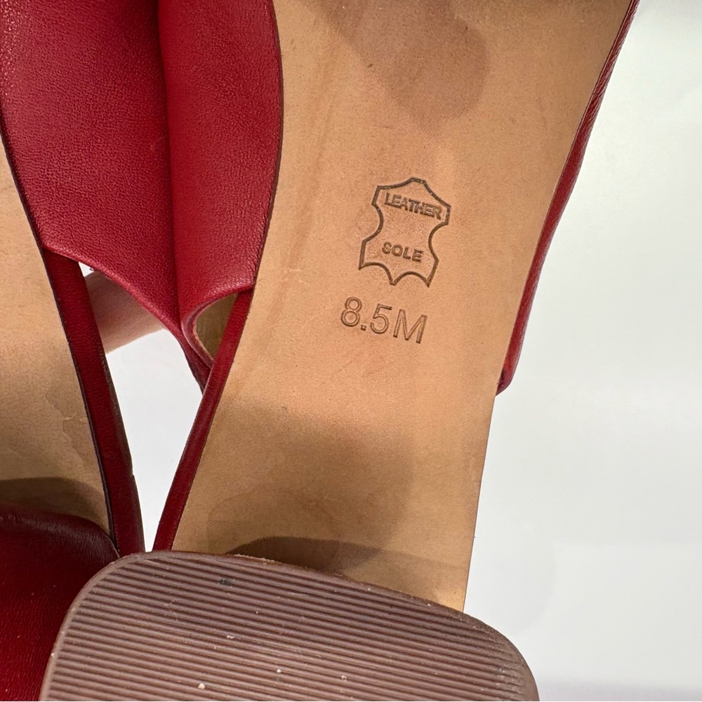 Tory Burch || Caterina Slingback Pumps Red Gold 8.5 - Picture 8 of 9